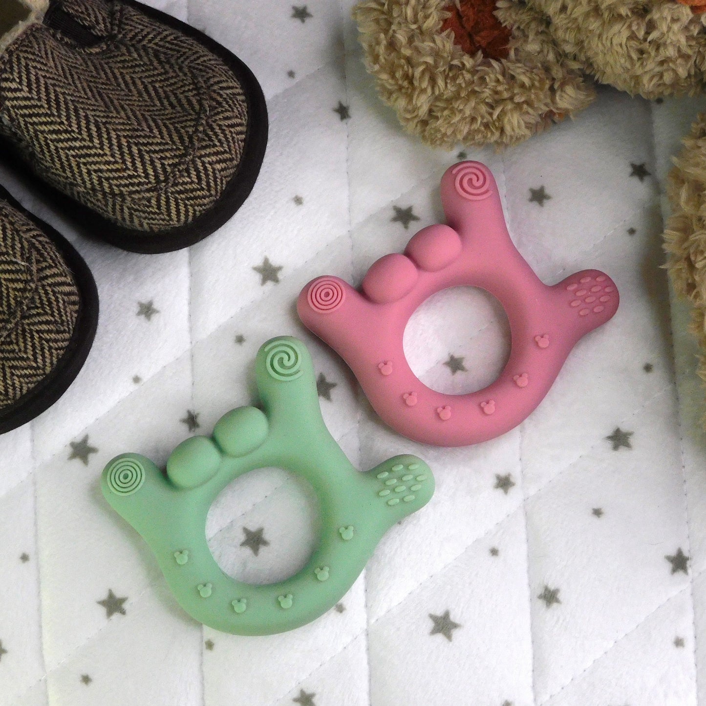 Blush Pink "I love you" Baby Teether