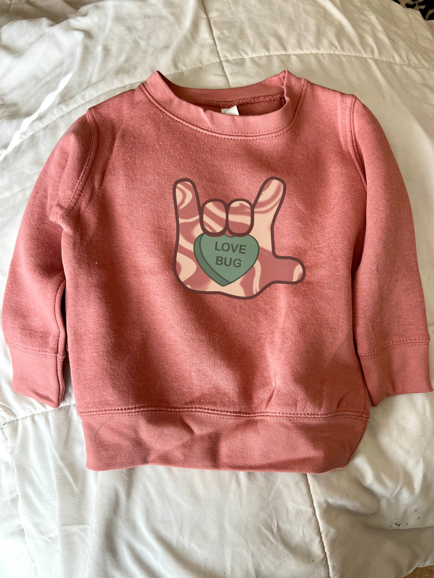 “Love Bug” toddler Crew Sweatshirt