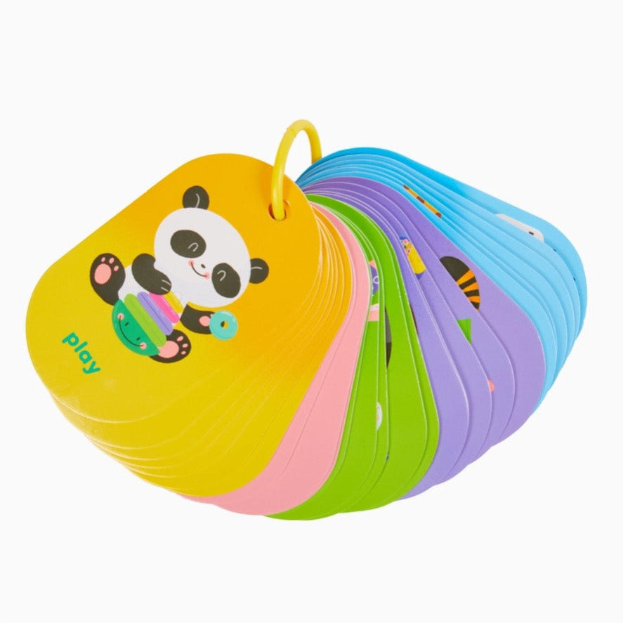 Baby Sign Language Flashcards on a ring