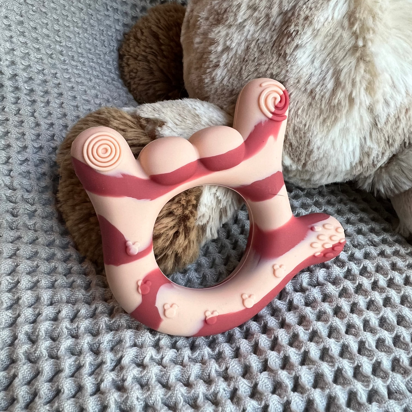 Wildberry Sandstone Tie-dye "I love you" baby Teether