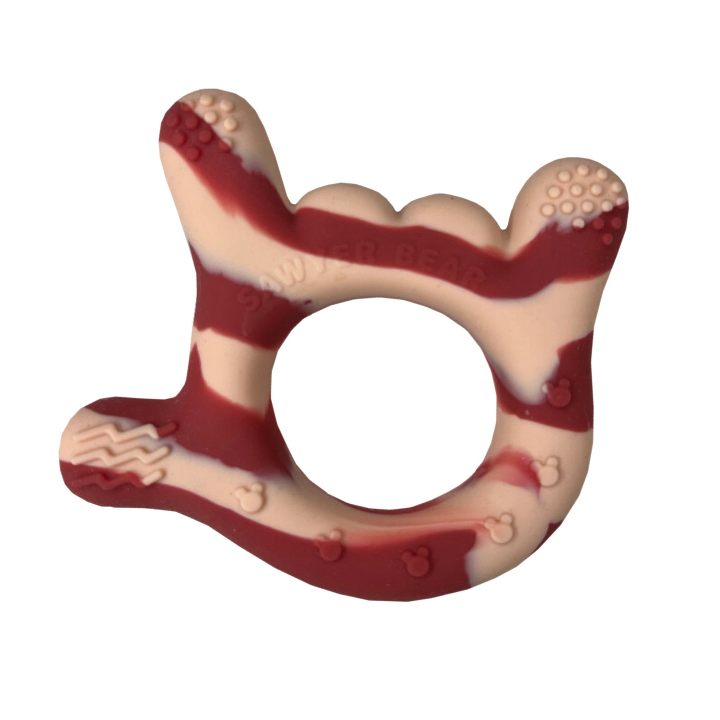 Wildberry Sandstone Tie-dye "I love you" baby Teether